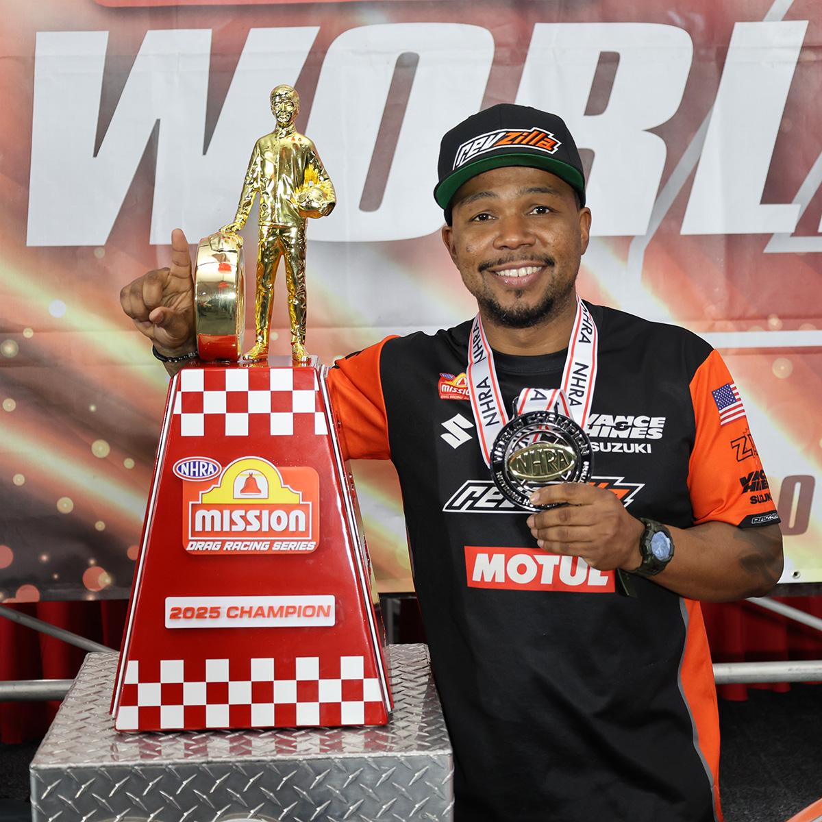 Richard Gadson Charges to NHRA Pro Stock Motorcycle Glory